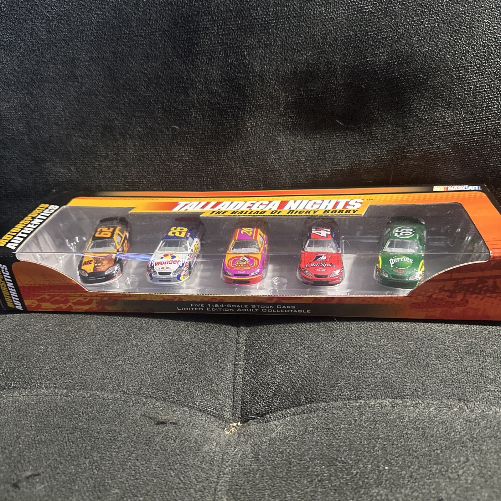 2006 Talladega Nights Ricky Bobby Wonder Bread 5 car 1:64 set Clown ME Old Spice 2006 Talladega Nights Ricky Bobby Wonder Bread 5 car 1:64 set Clown ME Old Spice