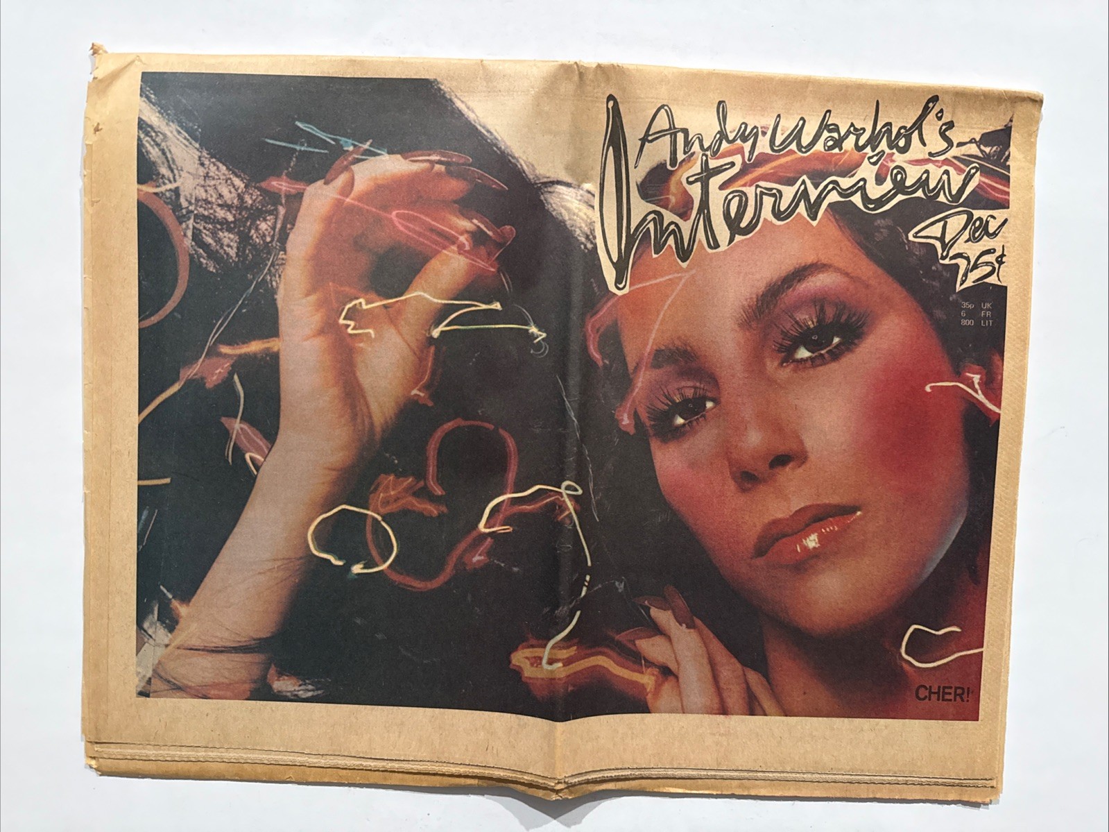 Andy Warhol\'s Interview Mag Dec 1974 Cher Betty Hutton Mae West Brooke Shields