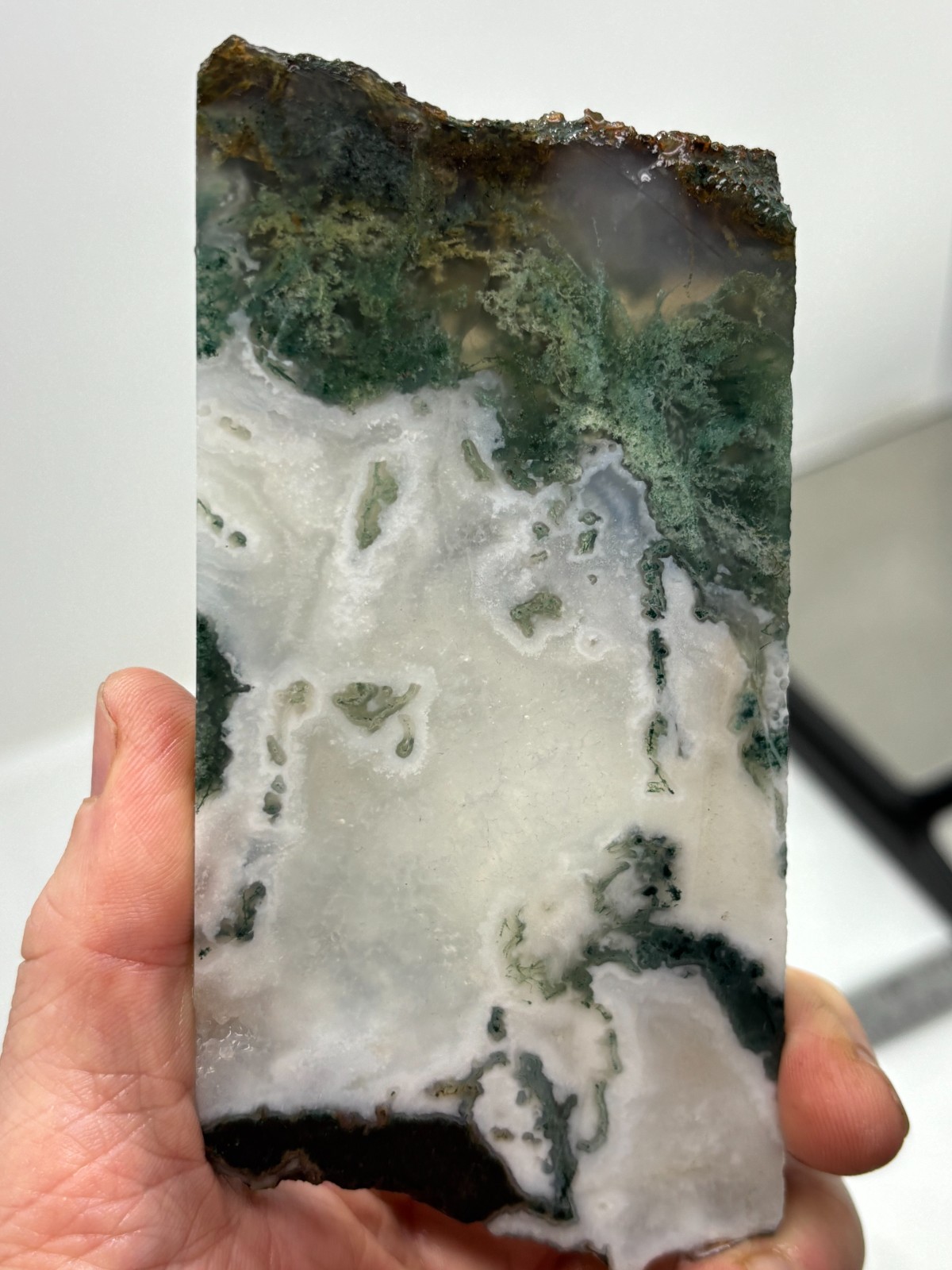 Semi-translucent Moss Agate Slab Cabbing Lapidary Carving Combo Ship Avail Semi-translucent Moss Agate Slab Cabbing Lapidary Carving Combo Ship Avail