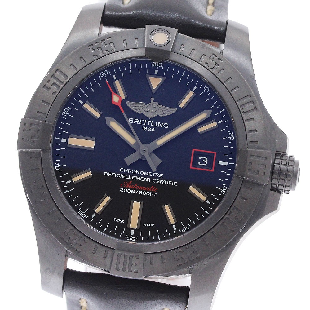 BREITLING avenger blackbird 44 V17311 Date black Dial Automatic Men\'s_980966