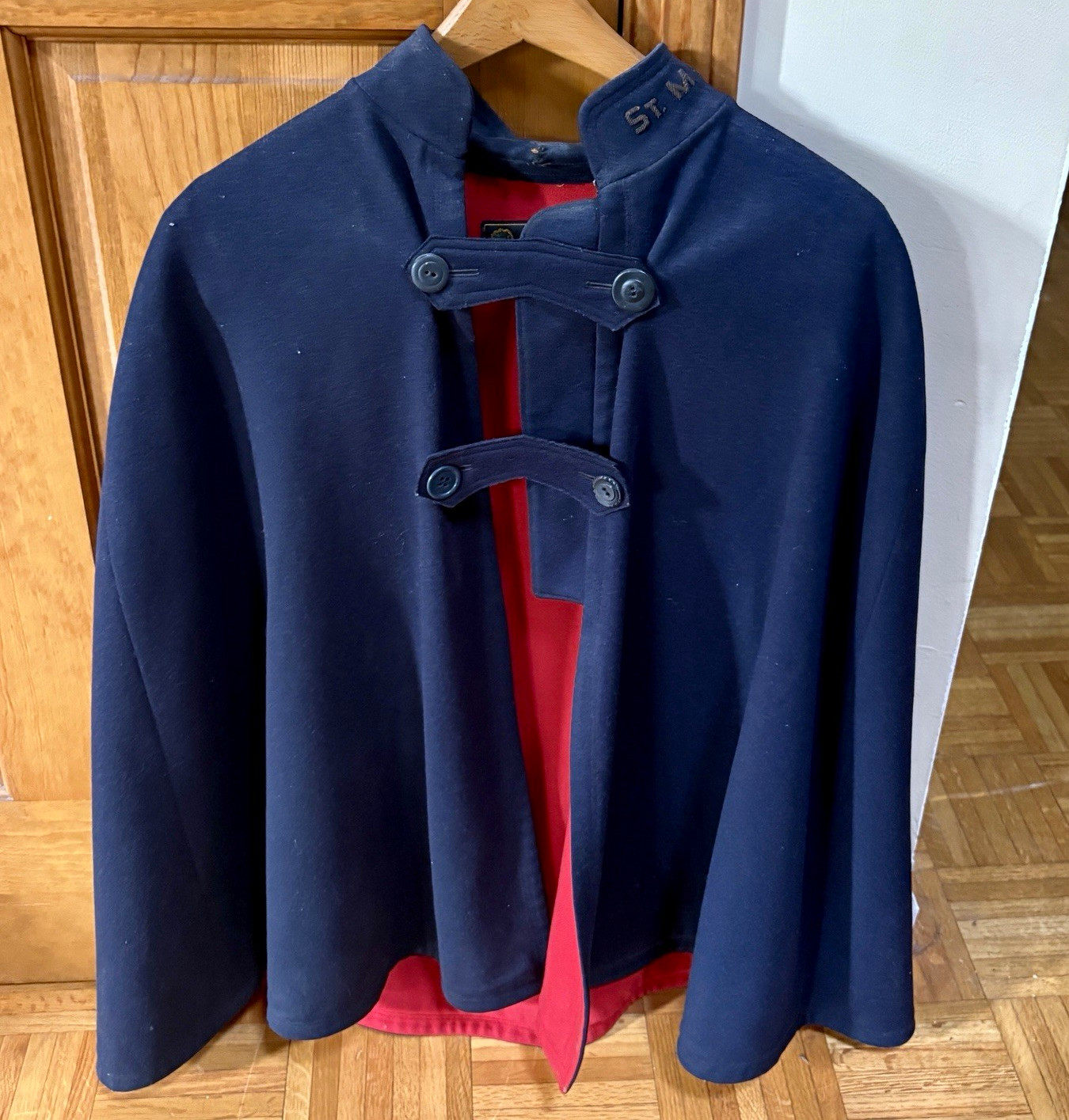 Vintage 1950s St. Mary\'s Hospital Brooklyn NY Nurse\'s Wool Cape Caplet Lined
