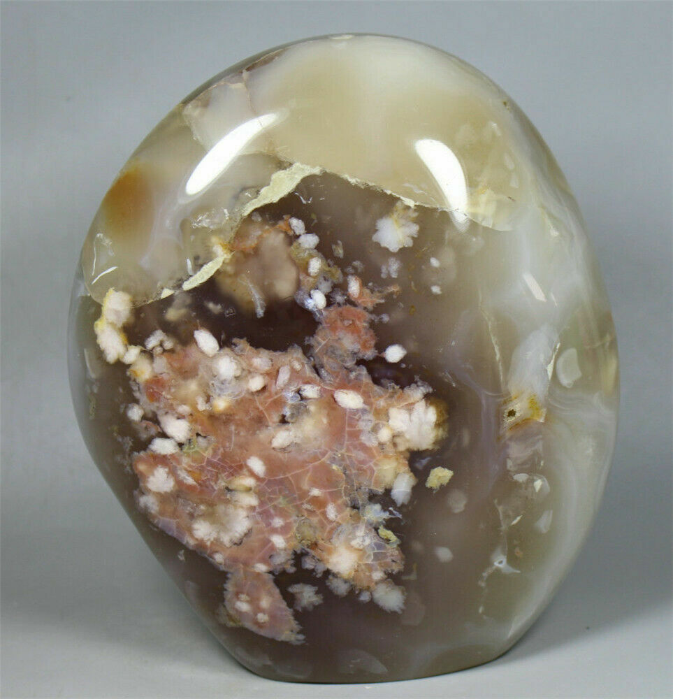 3.68 lb Natural Cherry Blossom Agate Quartz Crystal Freeform Mineral Specimen