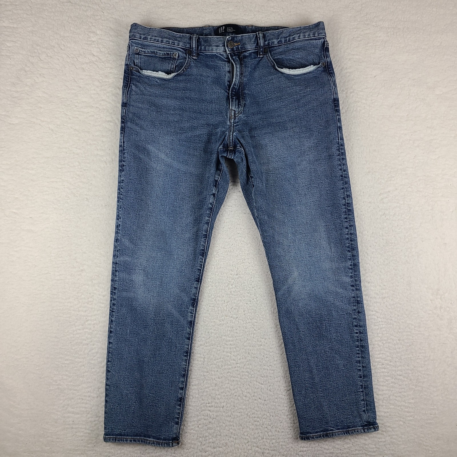 GAP Jeans Mens 36x30 Blue Straight Taper Light Wash Denim GAP Jeans Mens 36x30 Blue Straight Taper Light Wash Denim