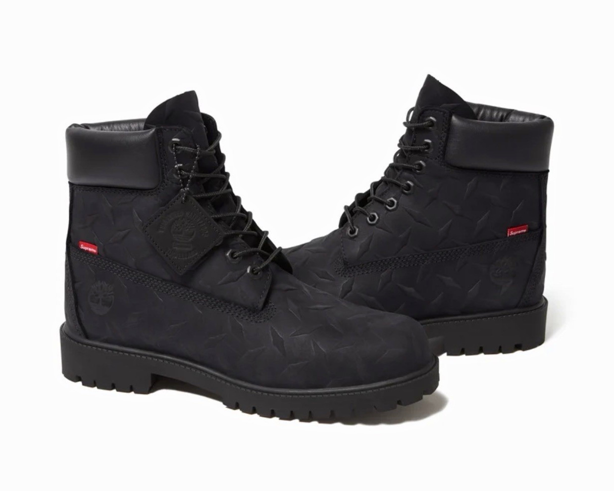 Supreme Men\'s Black Nubuck Ankle Boots Waterproof Lace-Up Round Toe Sz 13