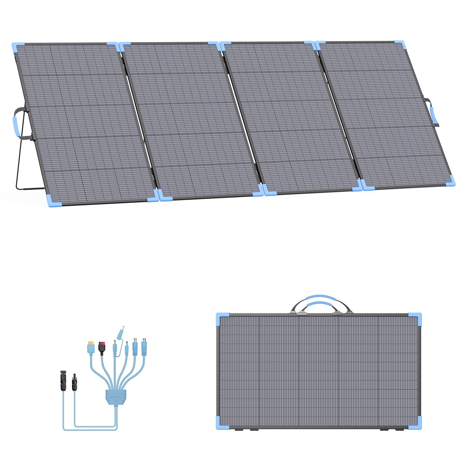 E-POWO 110W 220W 400W Portable Solar Panel Folding Bifacial N-Type IP68 ETFE E-POWO 110W 220W 400W Portable Solar Panel Folding Bifacial N-Type IP68 ETFE