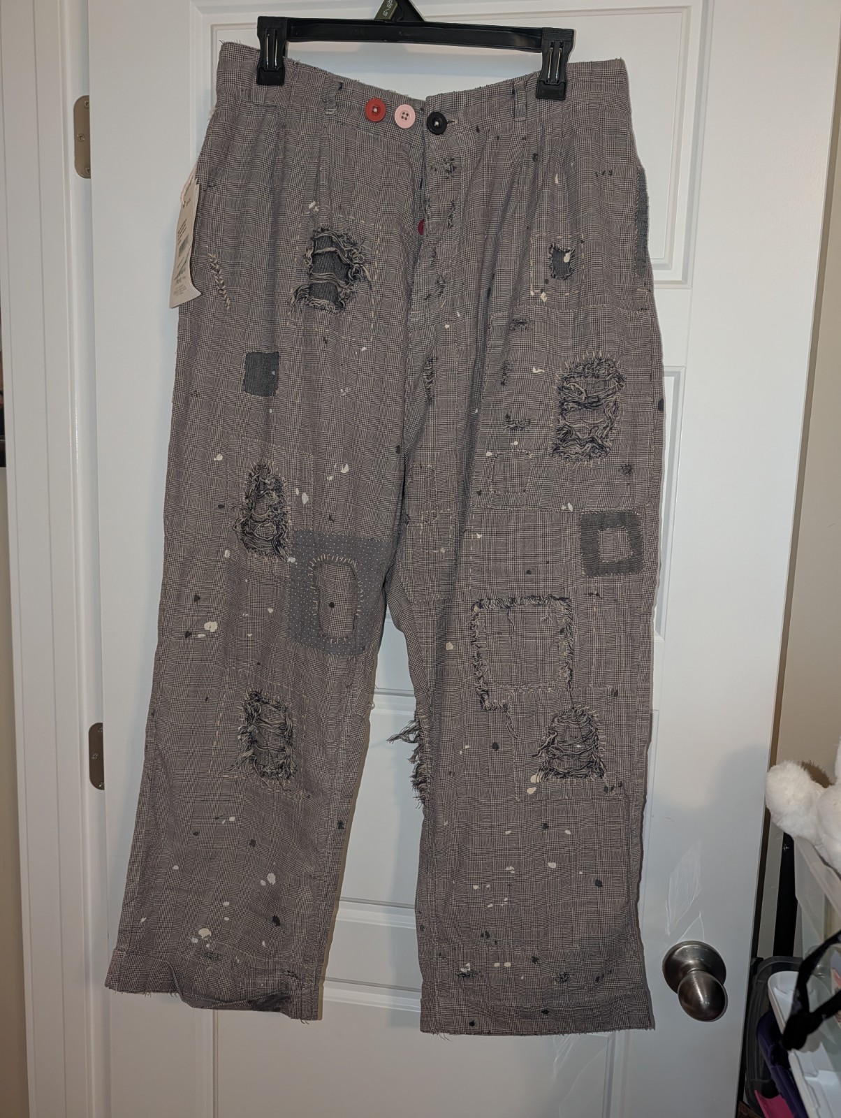 Magnolia Pearl Trousers Womens One size Adjustable Pants Check Charmie 421 Ozzy 