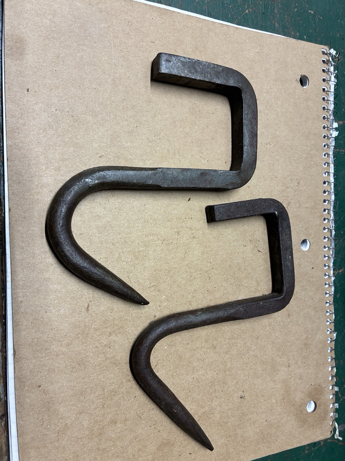 Vintage Hand Forged Meat/Butchers Hooks. Set of 2
