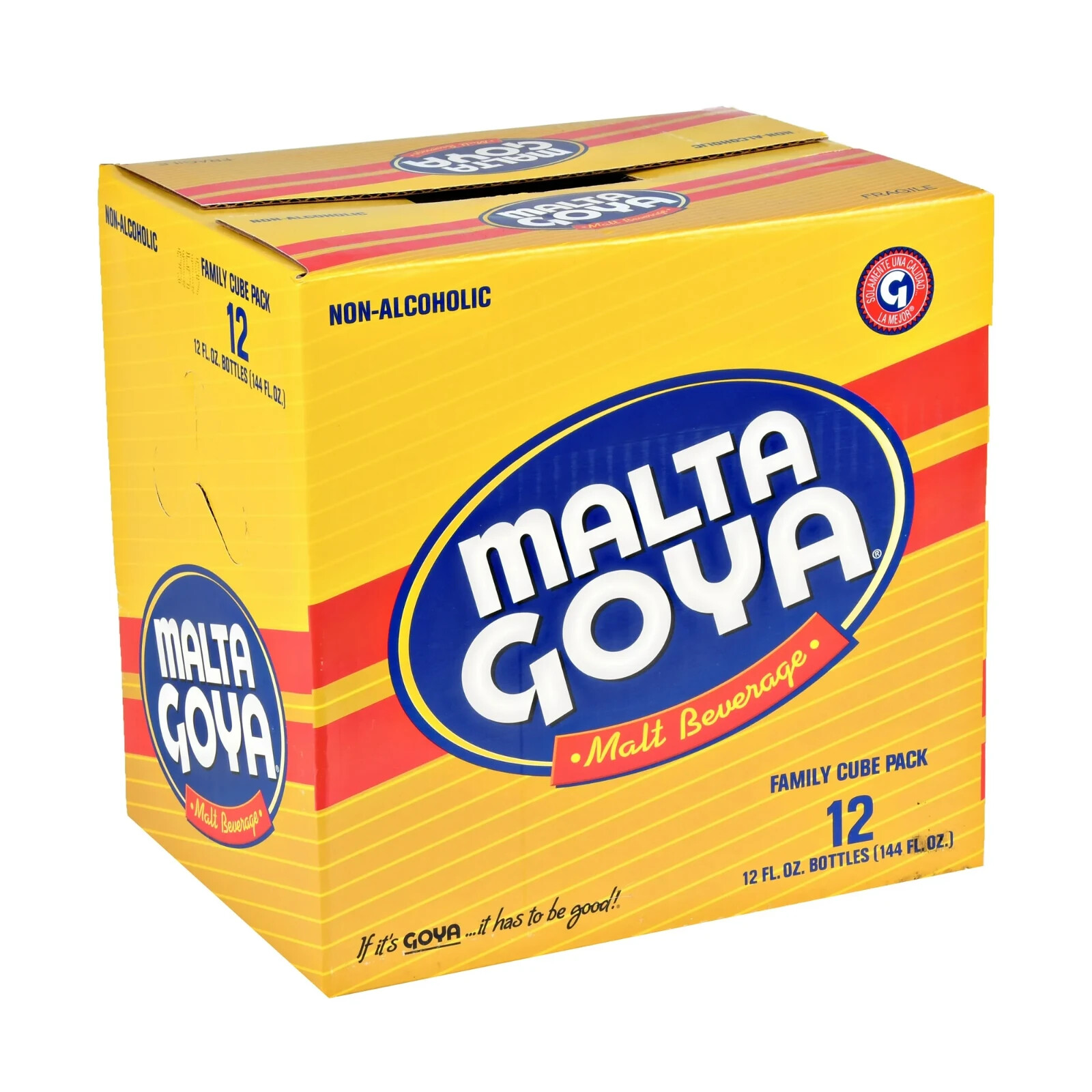 Goya Malta 12 12oz glass bottles Family Pack Box Goya Malta 12 12oz glass bottles Family Pack Box