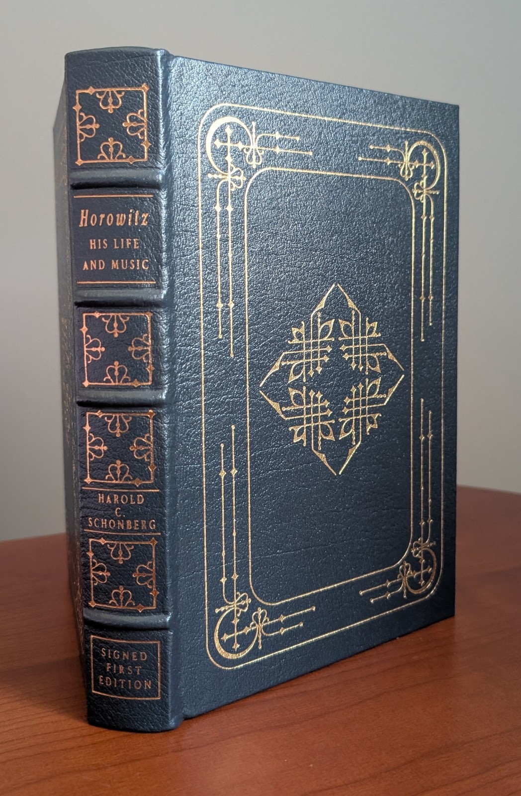 Horowitz His Life and Music Harold Schonberg SIGNED Easton Press Leather 1992