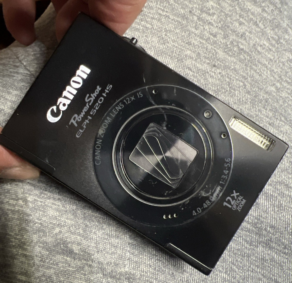 Canon PowerShot ELPH 520 HS 10.1MP Digital Camera Black 12x Zoom
