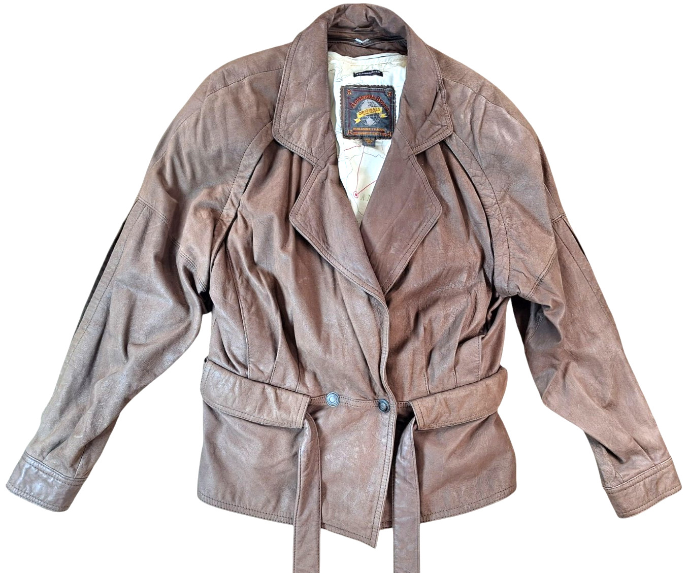 VTG Wilsons Adventure Bound MED 100% Leather Belted Jacket Thinsulate Liner Y2K VTG Wilsons Adventure Bound MED 100% Leather Belted Jacket Thinsulate Liner Y2K