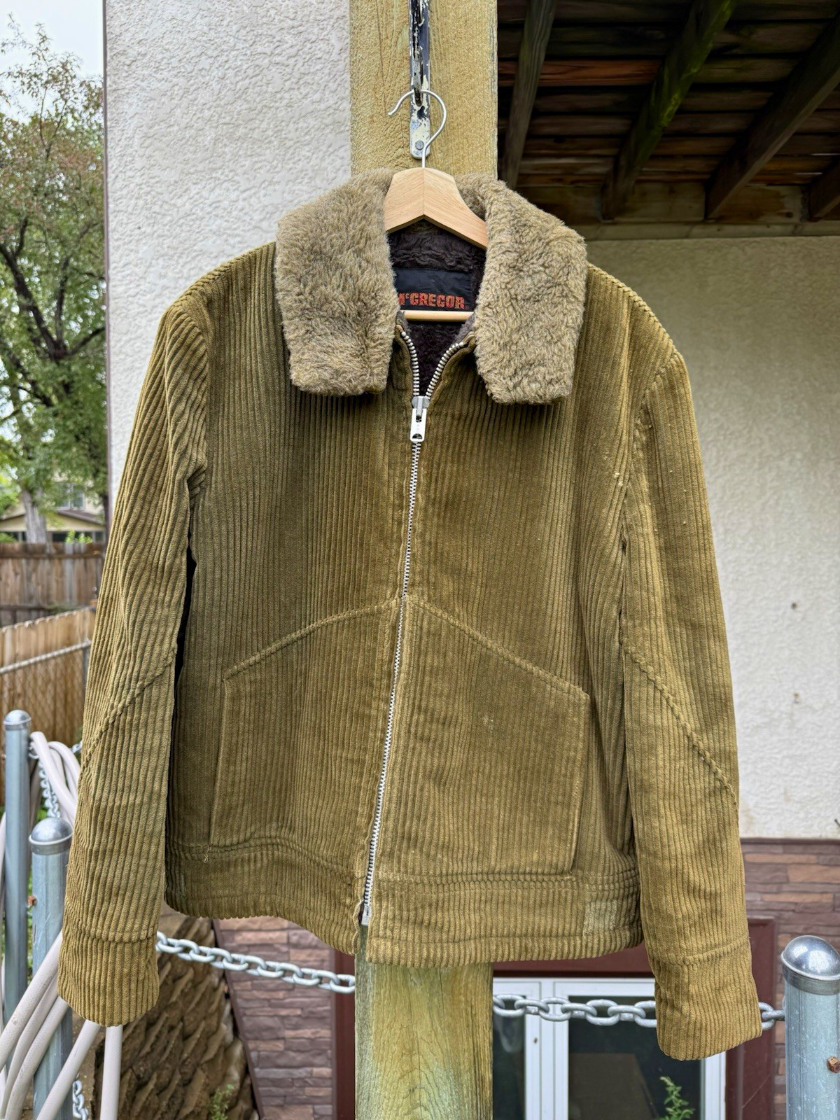 McGregor Men\'s Olive Bomber Jacket Full Zip Wool Lined Vintage Size 42 50’s 60’s McGregor Men\'s Olive Bomber Jacket Full Zip Wool Lined Vintage Size 42 50’s 60’s