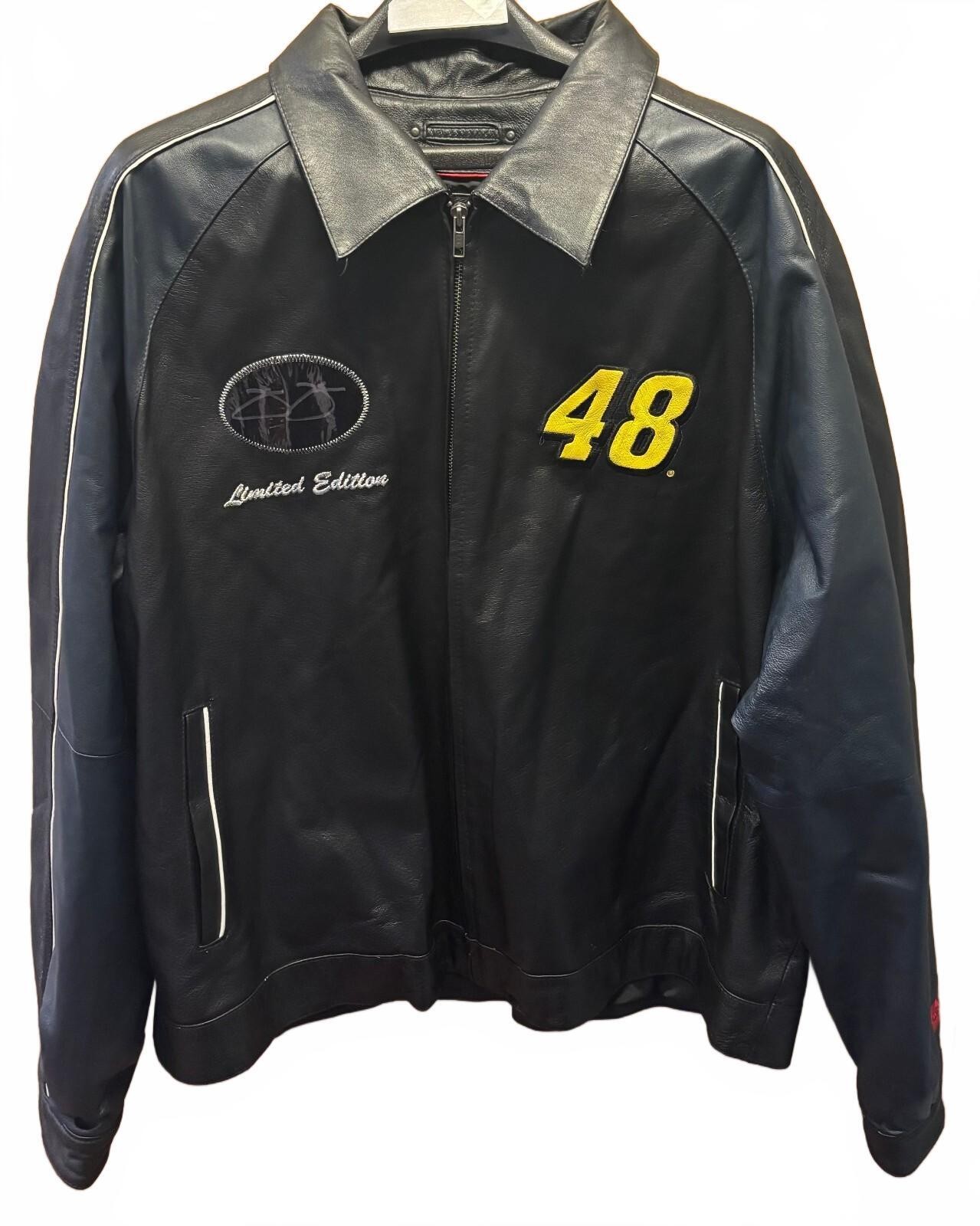 Rare Jimmie Johnson Signed 2005 Lowe’s NASCAR Leather Jacket 2XL #3/250 Rare Jimmie Johnson Signed 2005 Lowe’s NASCAR Leather Jacket 2XL #3/250