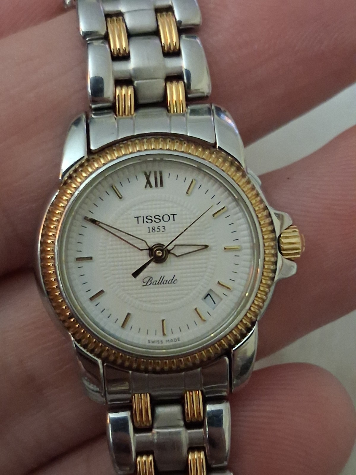  Tissot Ballade 1990s Women\'s  Sapphire Watch Swiss [N.MINT] 24mm Size 5⅝ Inches