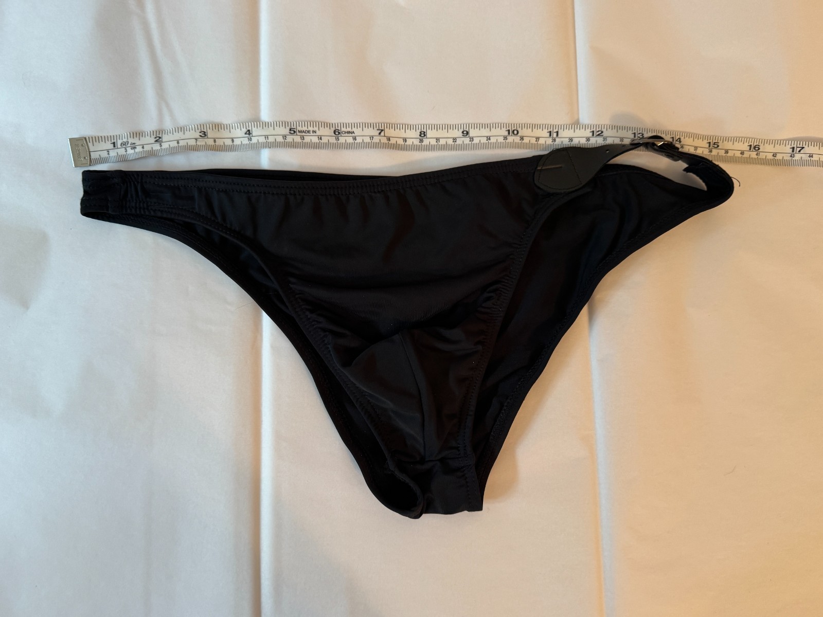 JJ Malibu Renaissance Ultra Low Swim Briefs, Men\'s swim bikini, Black, size M