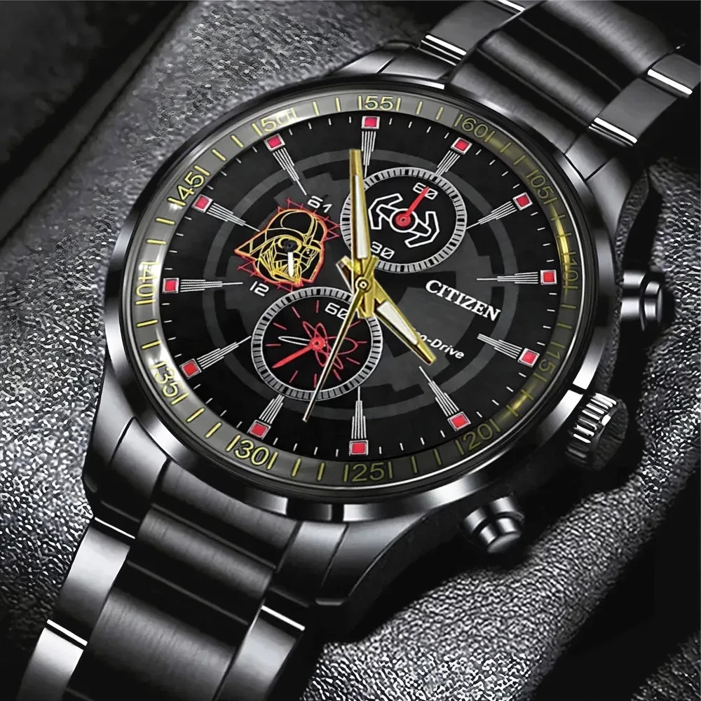 Star Wars 50th Anniversary Black Stainless Steel Watch Star Wars 50th Anniversary Black Stainless Steel Watch