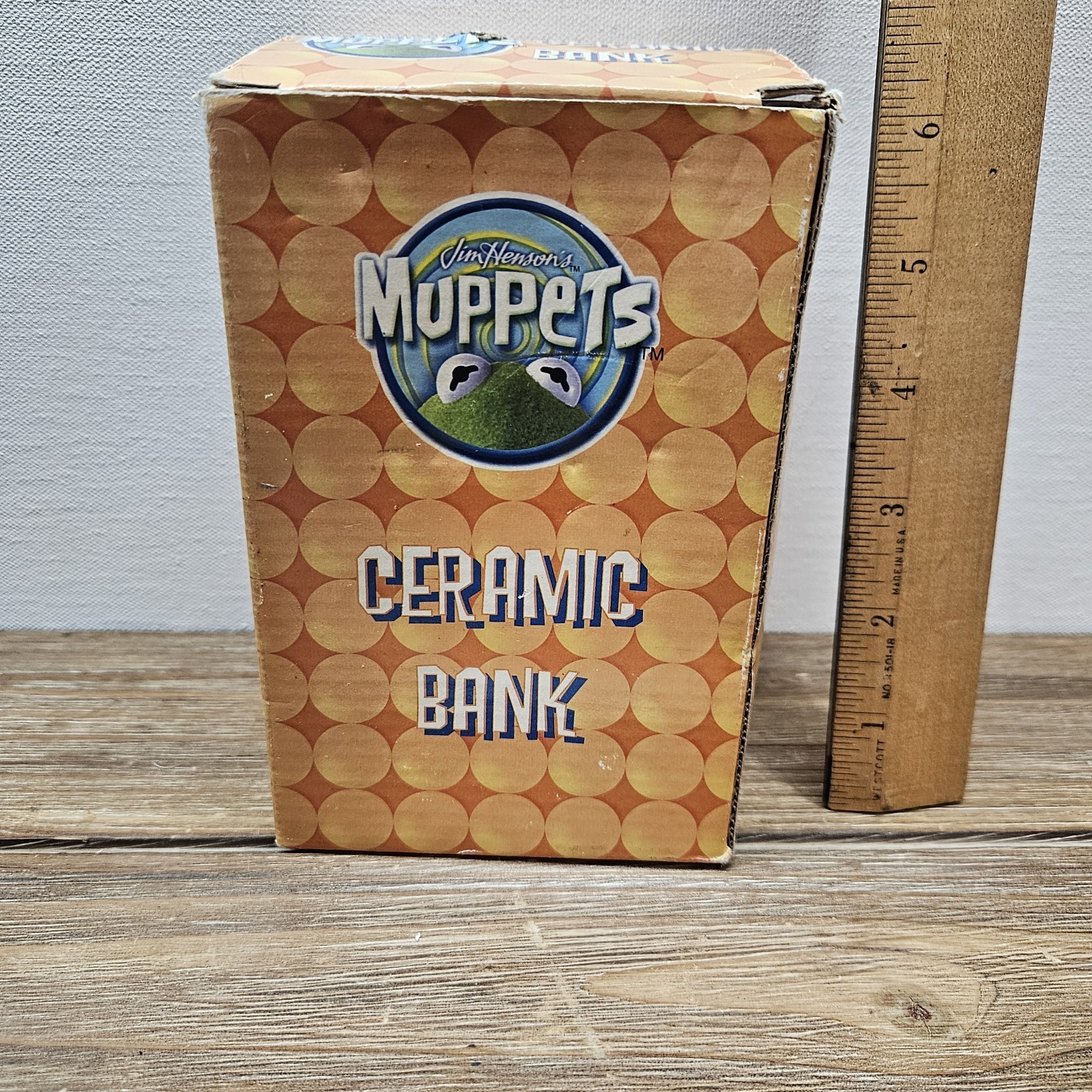 VINTAGE 2001 Muppets Kermit Ceramic Coin Bank – Giftco New Old Stock