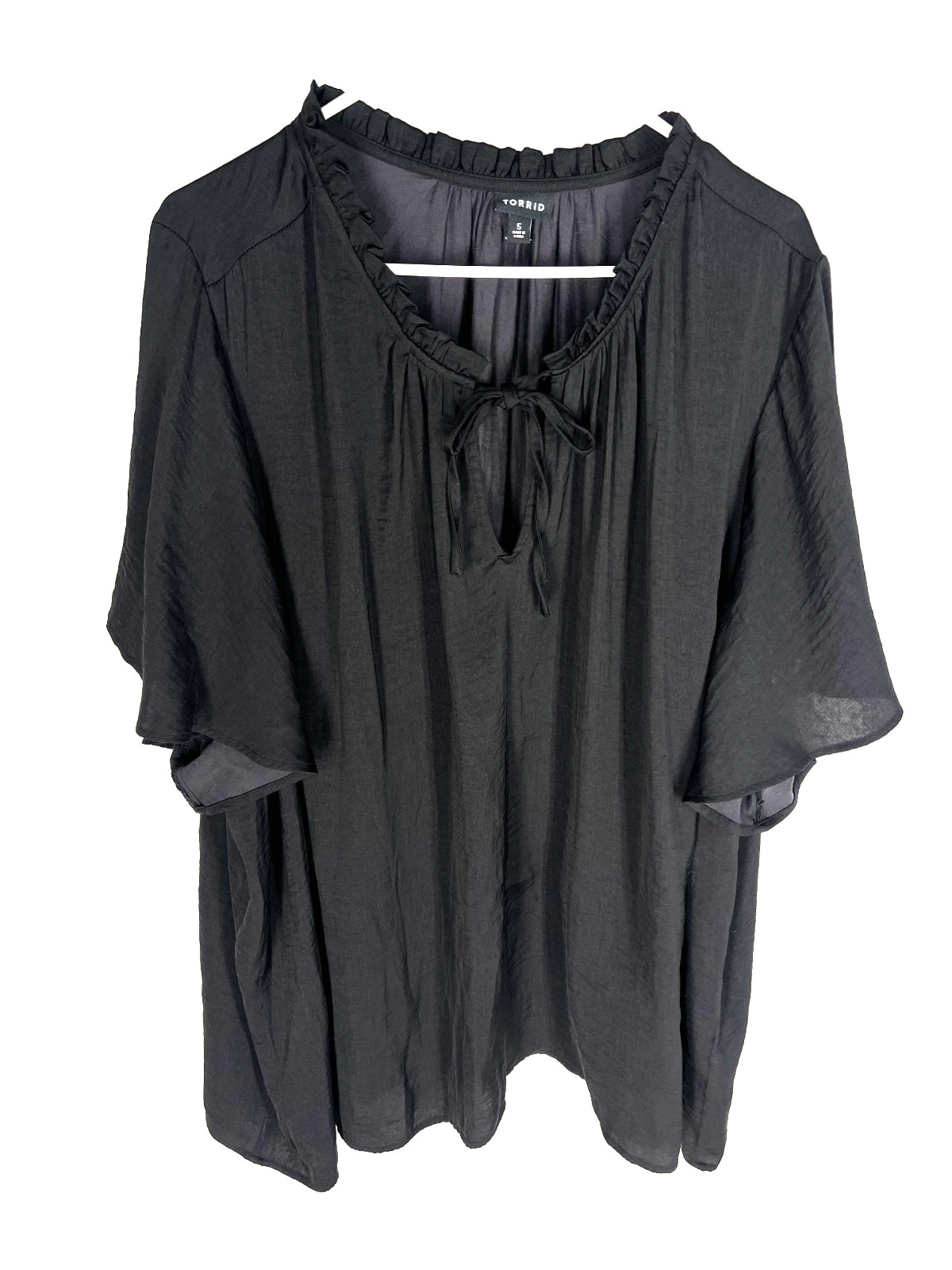 TORRID Blouse Plus Size 5 5X Black Pullover Relaxed Lightweight Top Womens TORRID Blouse Plus Size 5 5X Black Pullover Relaxed Lightweight Top Womens