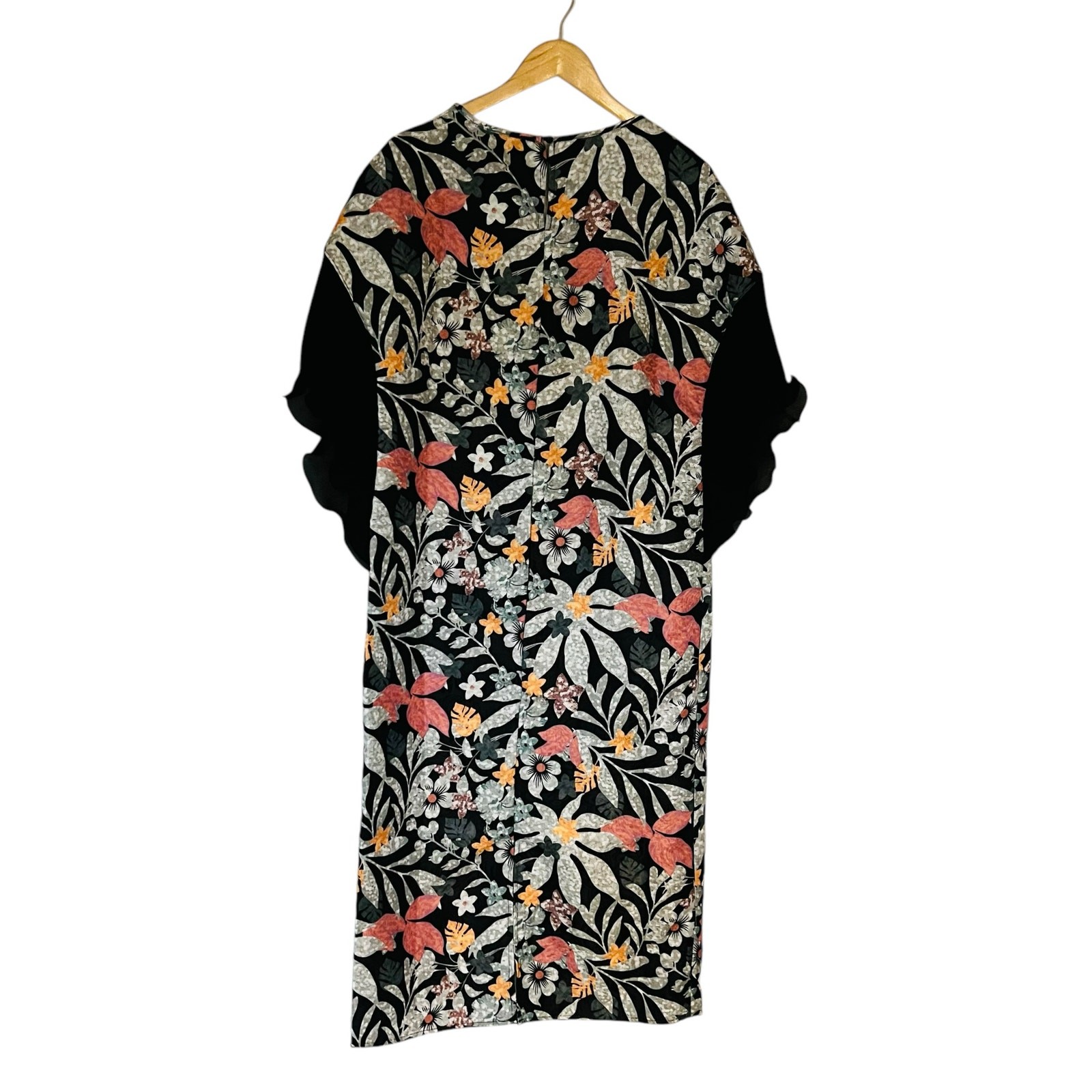 SHEIN Modely Floral Print Ruffle Sleeve Oversized Fit Dress Size XL NWT Multi SHEIN Modely Floral Print Ruffle Sleeve Oversized Fit Dress Size XL NWT Multi