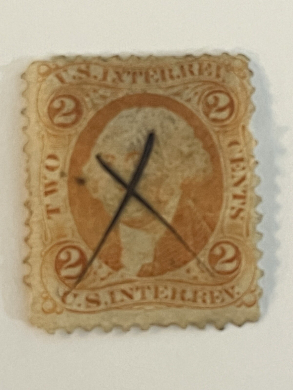 Rare Extremely Must Have Cancellation. “Lady X”. 2 Cent Int.. Rare Extremely Must Have Cancellation. “Lady X”. 2 Cent Int..