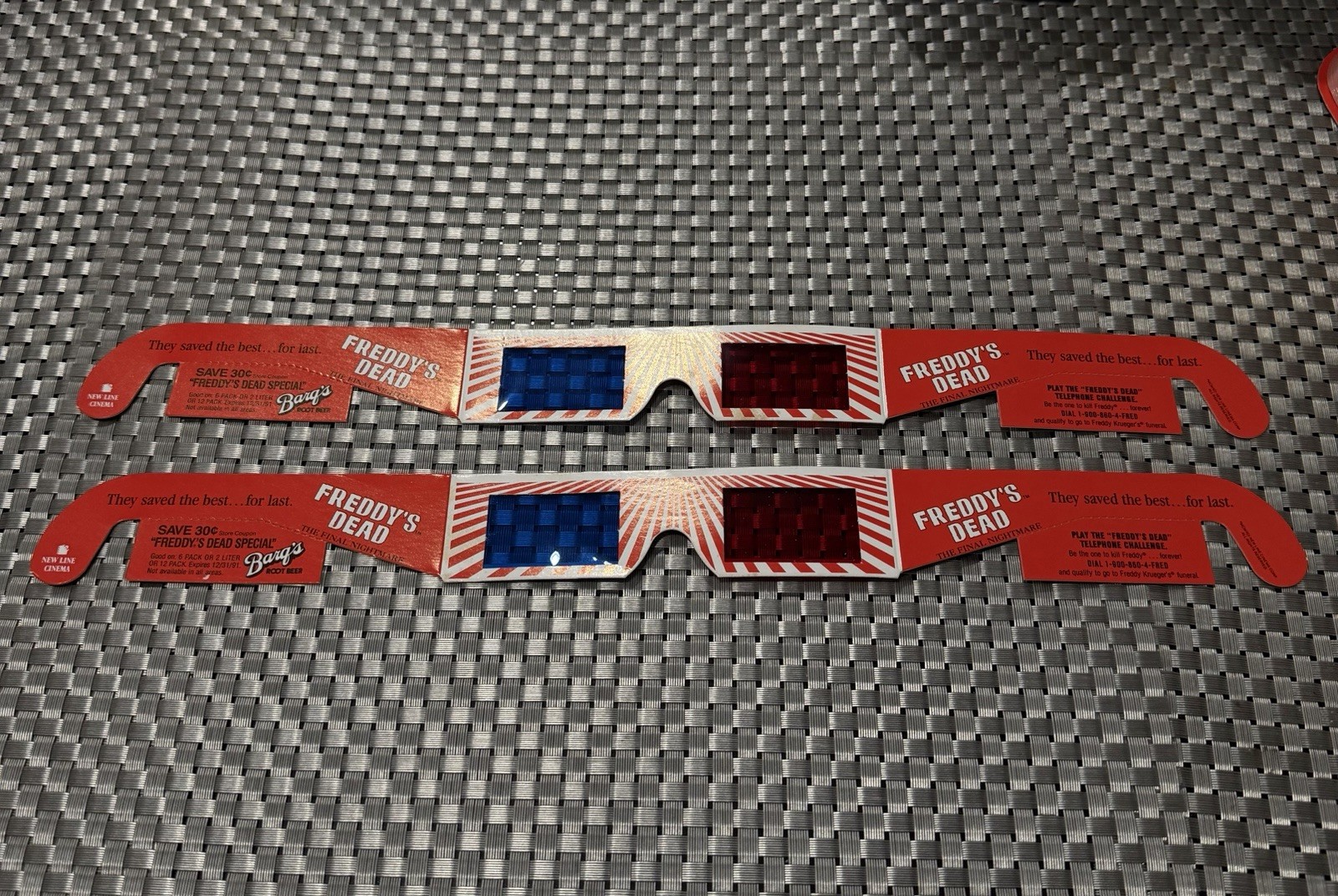 Vintage NOS 2 Pc Freddys Dead 3D Theater Glasses Horror Nightmare On Elm Street Vintage NOS 2 Pc Freddys Dead 3D Theater Glasses Horror Nightmare On Elm Street