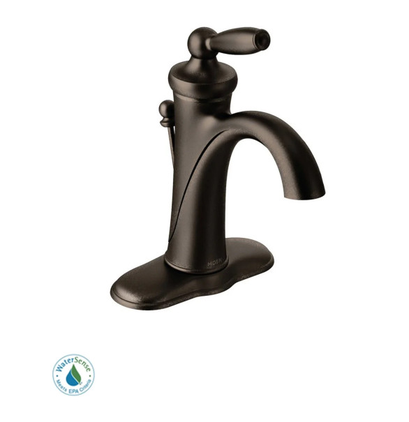 Moen 6600ORB Brantford 1 Handle Hole Bathroom Faucet - Oil Rubbed Bronze