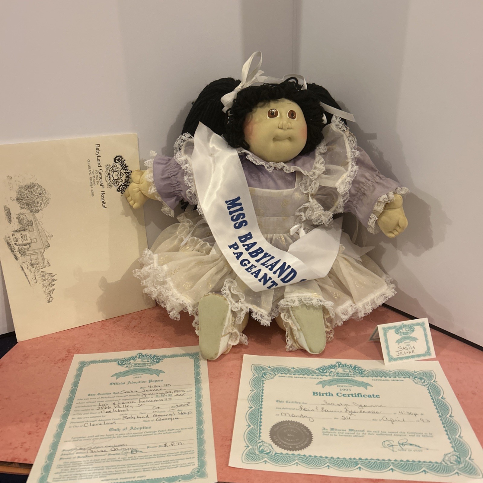 Little People Cabbage Patch 1993 Double Hand Signed Autographed W/ Papers Little People Cabbage Patch 1993 Double Hand Signed Autographed W/ Papers