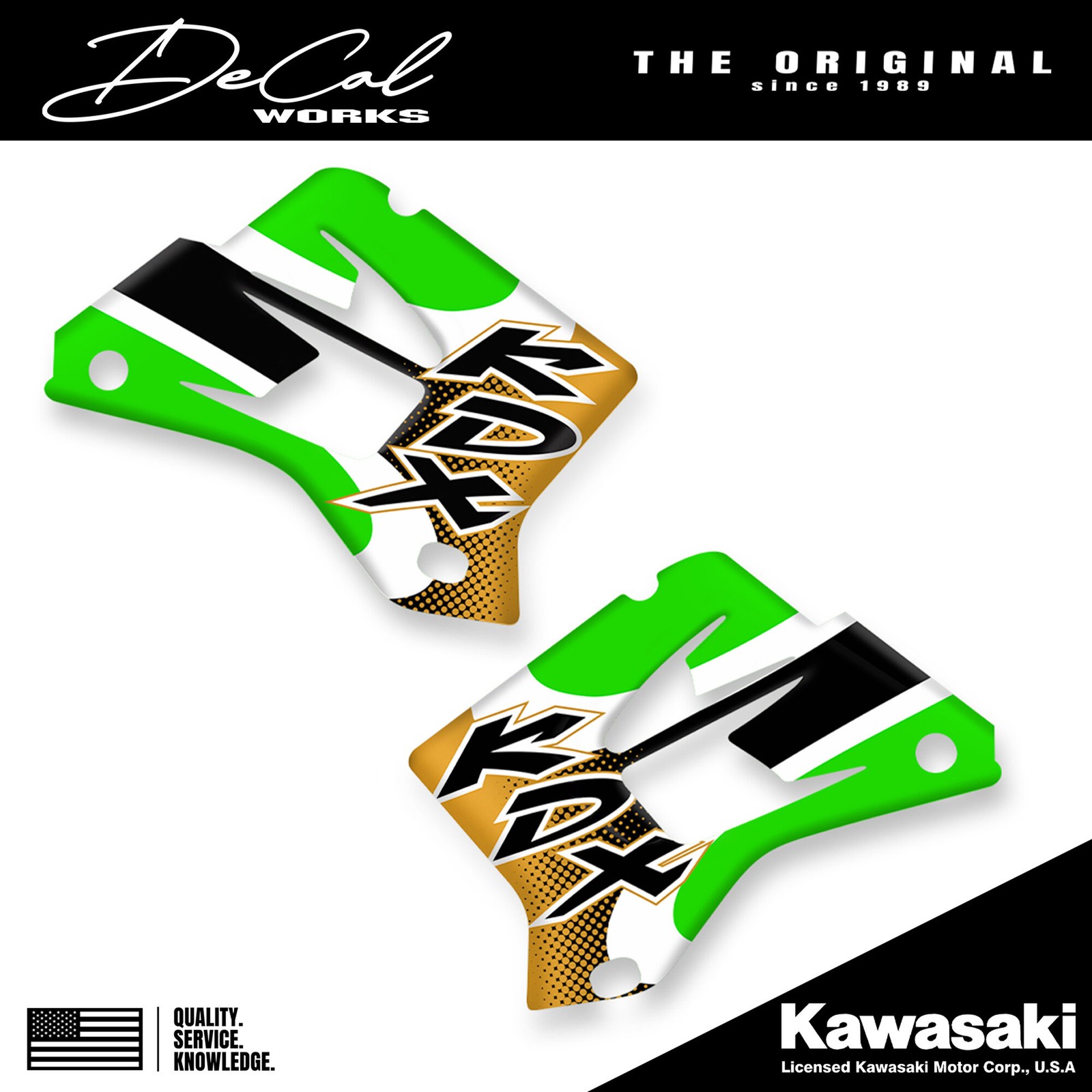 Officially Licensed Kawasaki KDX Design Replica Rad Shroud Graphics Kit