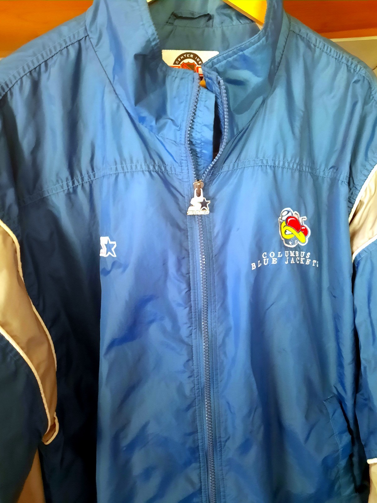 Vintage Columbus Blue Jackets CBJ Full Zip Starter NHL Center Ice Logo Jacket XL Vintage Columbus Blue Jackets CBJ Full Zip Starter NHL Center Ice Logo Jacket XL