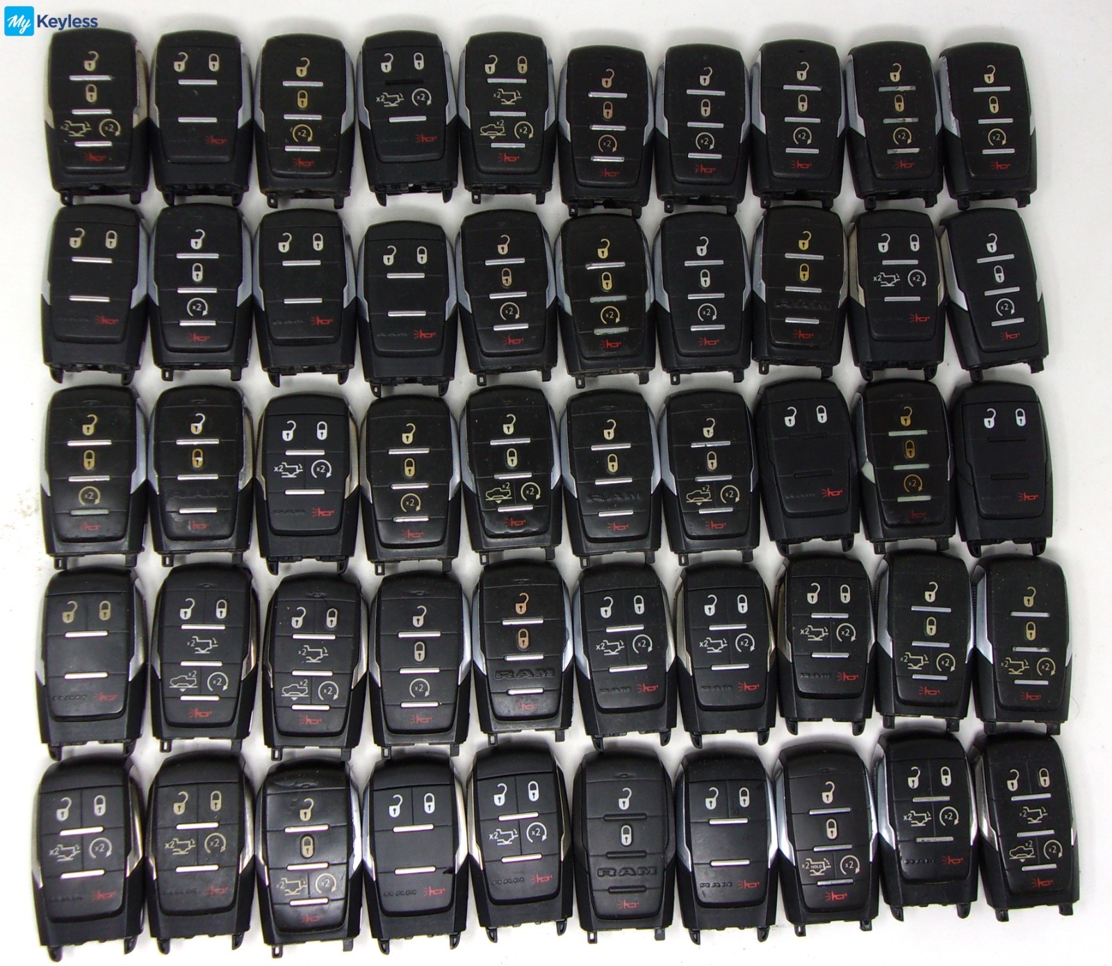 Mixed Lot x50 OEM RAM Smart Key Remotes Mixed Lot x50 OEM RAM Smart Key Remotes