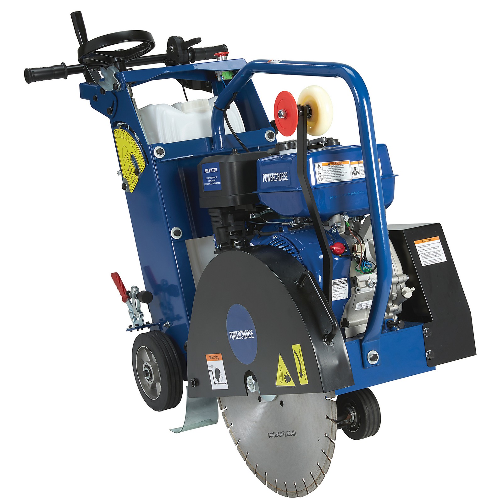 Powerhorse Gas Walk-Behind Concrete Saw, 420cc, 15 HP Engine, Fits 16in., Powerhorse Gas Walk-Behind Concrete Saw, 420cc, 15 HP Engine, Fits 16in.,
