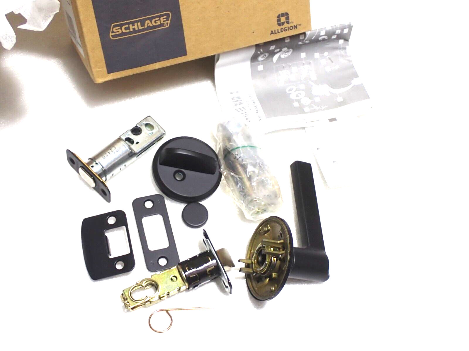 SCHLAGE F59 LAT 622 INSIDE HANDLESET BLACK NEW SCHLAGE F59 LAT 622 INSIDE HANDLESET BLACK NEW