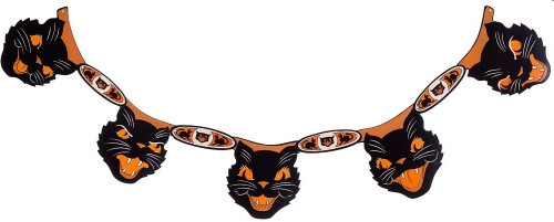 VINTAGE RETRO design 1948 HALLOWEEN BEISTLE garland STREAMER 4 FT VINTAGE RETRO design 1948 HALLOWEEN BEISTLE garland STREAMER 4 FT