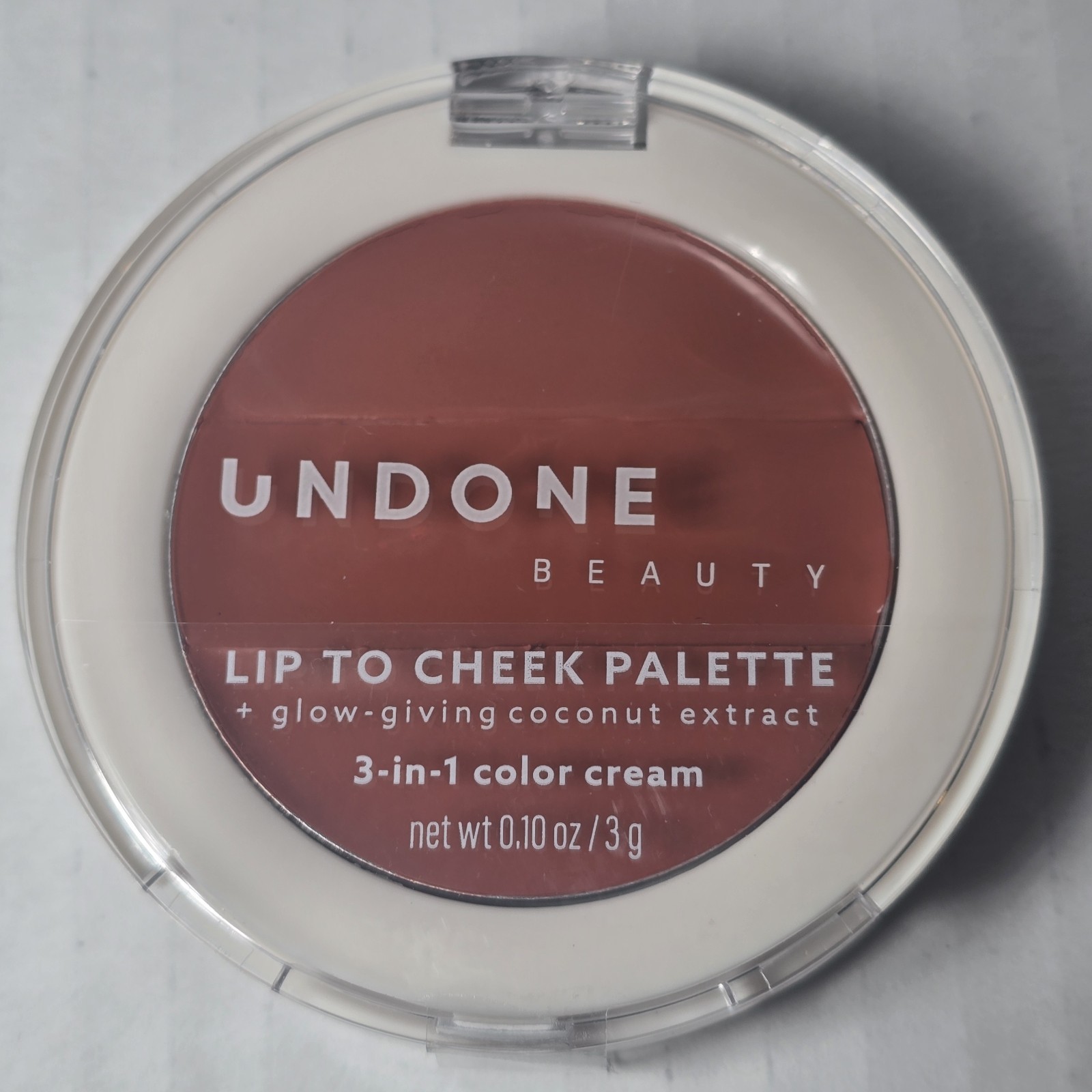 Undone Beauty Lip To Cheek Palette 3 in 1 Color Creme 340 Rosewood New 
