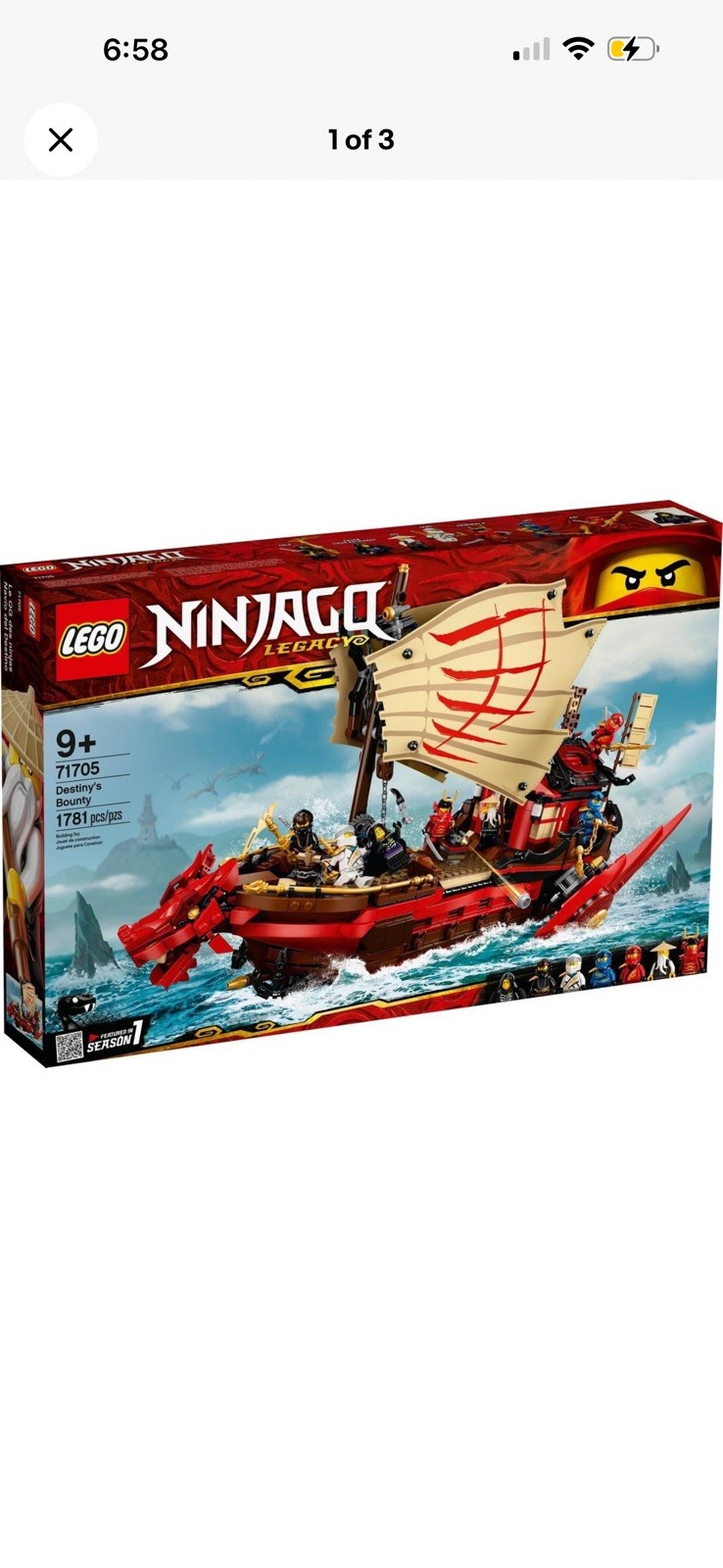 LEGO Destiny\'s Bounty Ninjago 71705 NEW Sealed In Perfect Box $300 LEGO Destiny\'s Bounty Ninjago 71705 NEW Sealed In Perfect Box $300
