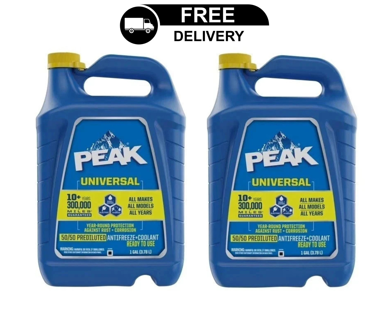 PEAK Universal 50/50 Prediluted Antifreeze + Coolant for All Vehicles, 2 gal PEAK Universal 50/50 Prediluted Antifreeze + Coolant for All Vehicles, 2 gal
