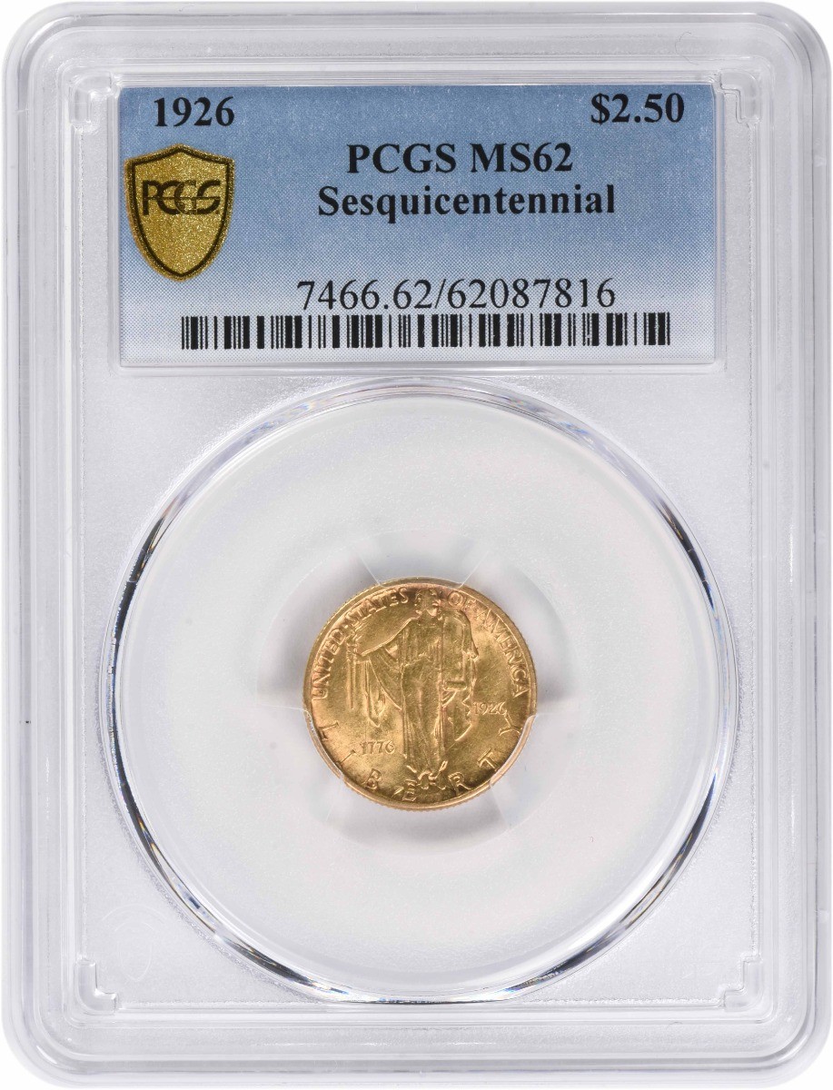 1926 Sesquicentennial $2.50 Gold MS62 PCGS