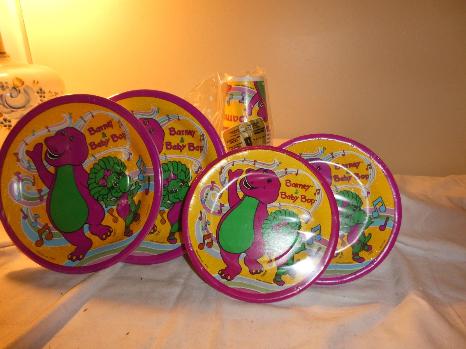 5 PACKS Barney And Baby Bop Party Plates -1 PACK CUPS Lot 1992 Retro Vintage NIP 5 PACKS Barney And Baby Bop Party Plates -1 PACK CUPS Lot 1992 Retro Vintage NIP
