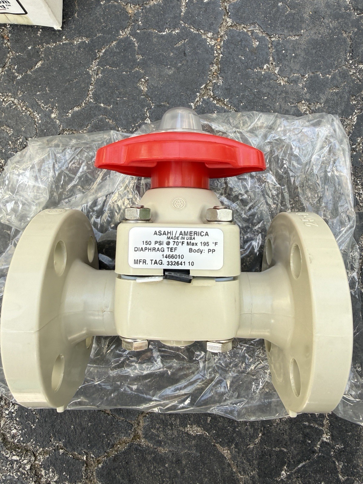 Asahi AV 1” Diaphragm Valve Type 14 PP Flanged Valve TEF