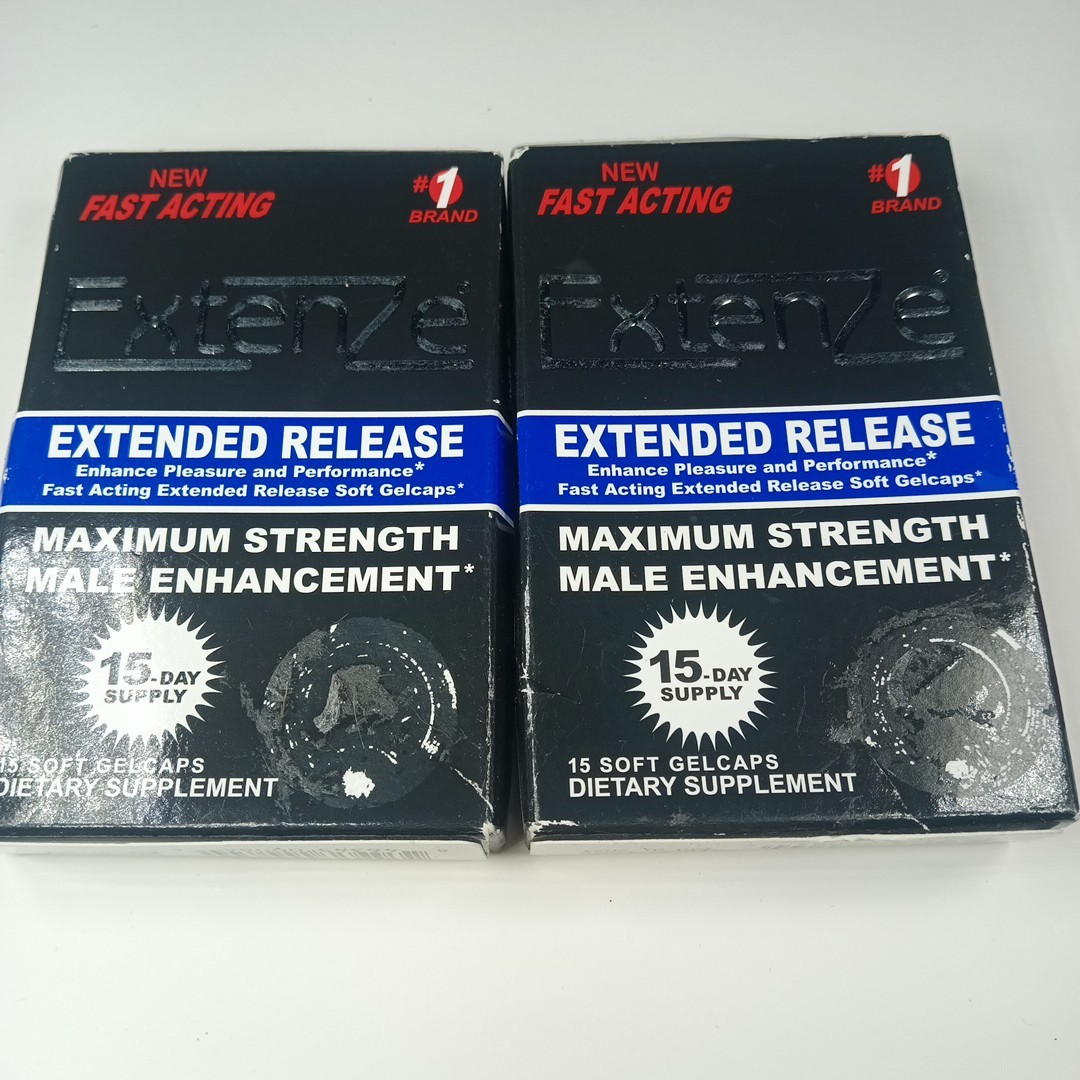 (2) EXTENZE MALE ENHANCEMENT 15CT TOTAL 30 SOFT GELCAPS EXP: 01-2027 (2) EXTENZE MALE ENHANCEMENT 15CT TOTAL 30 SOFT GELCAPS EXP: 01-2027