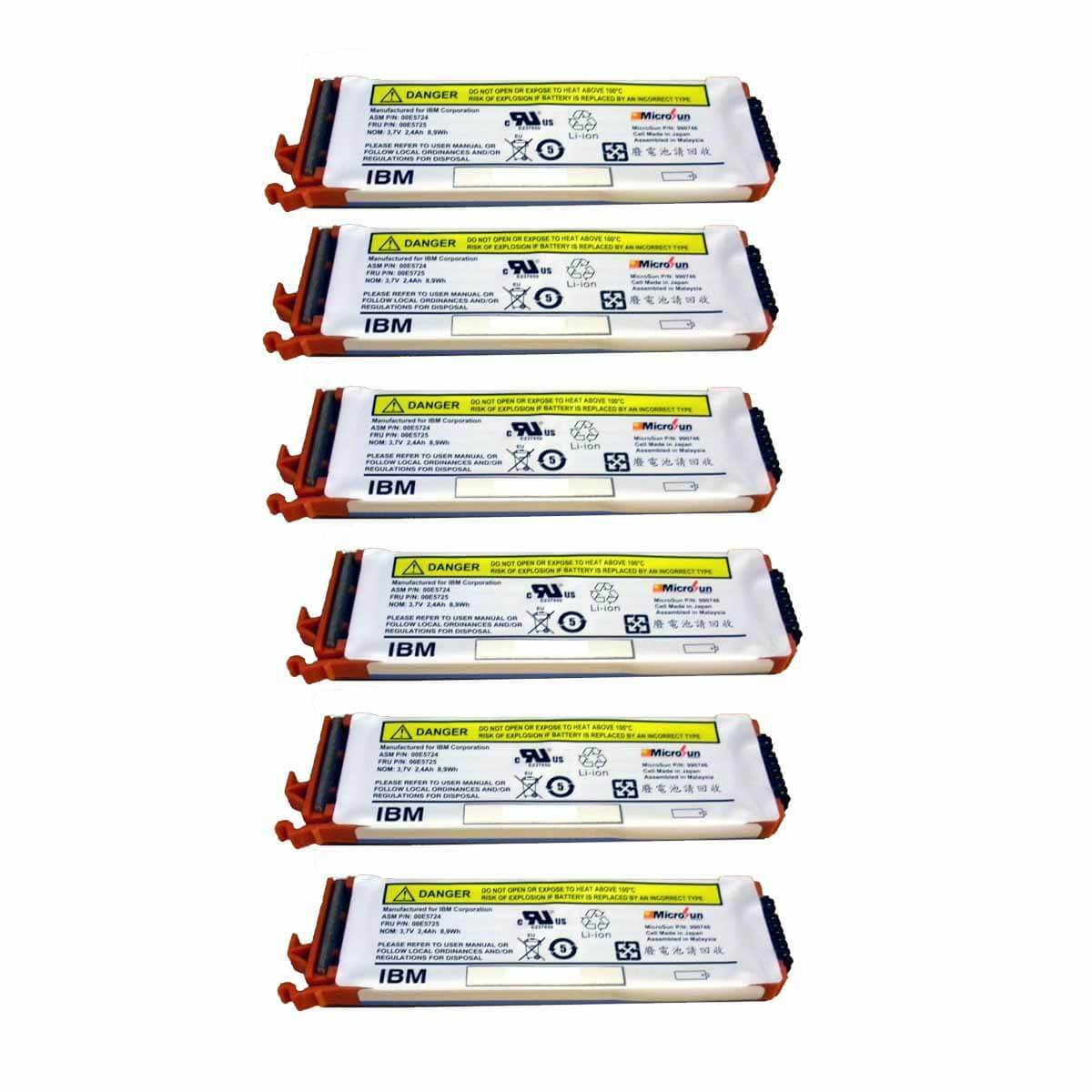 IBM 00E5725 Brand New Cache Battery Li-ion - Lot of 6 IBM 00E5725 Brand New Cache Battery Li-ion - Lot of 6