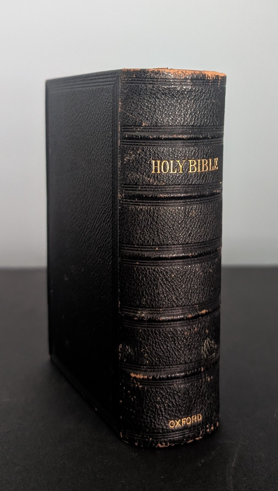Antique c1880 Oxford Holy Bible Small Leather Gilt Edges Henry Frowde Victorian
