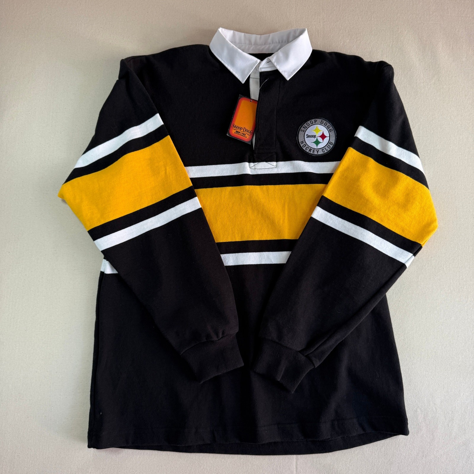 Snoop Dogg x PUCK HCKY Rugby Shirt Snoop Dogg Hockey Club Long Sleeve Mens XL