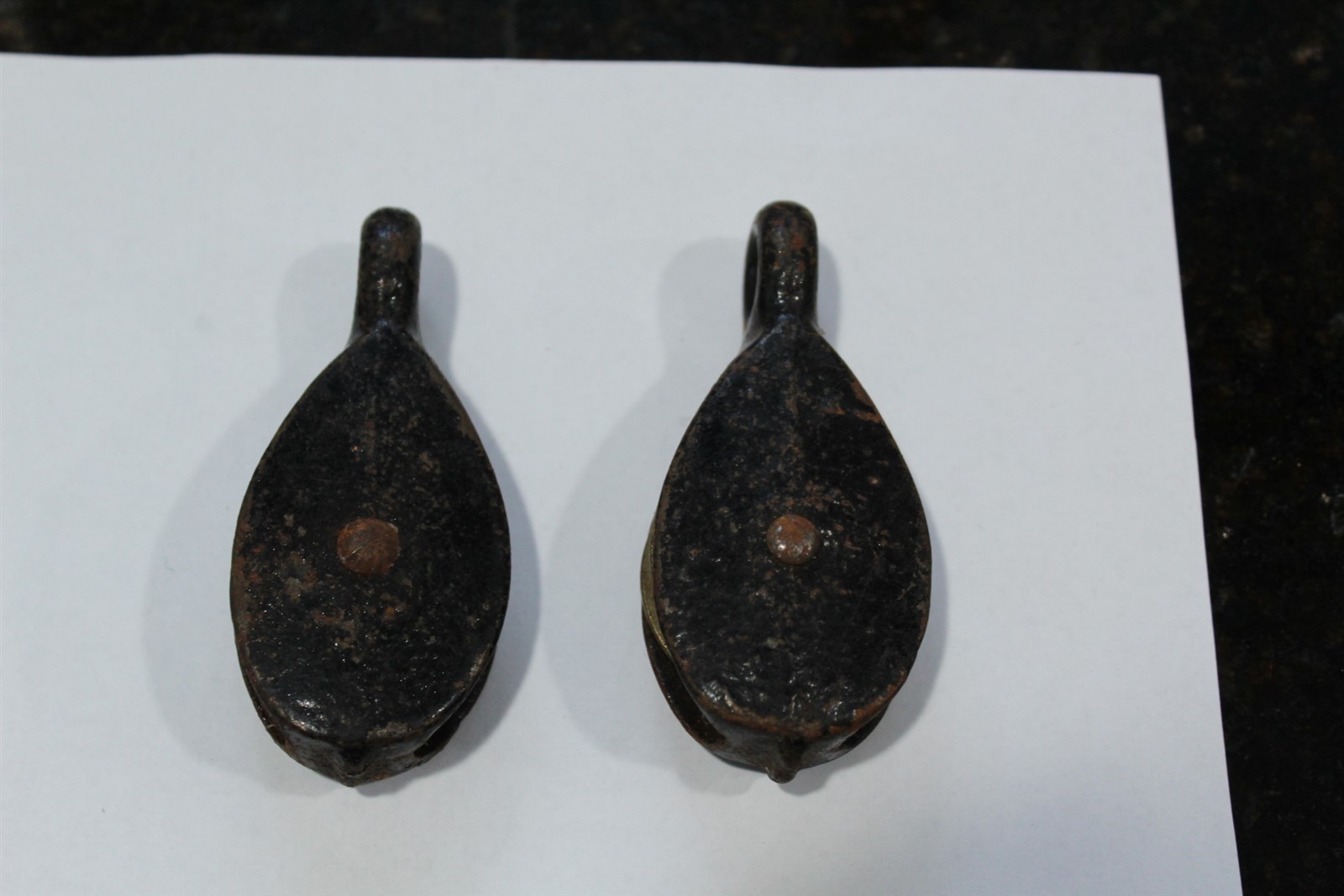 Vintage Cast Iron Barn Pulley\'s Lot of 2 With Eyehole