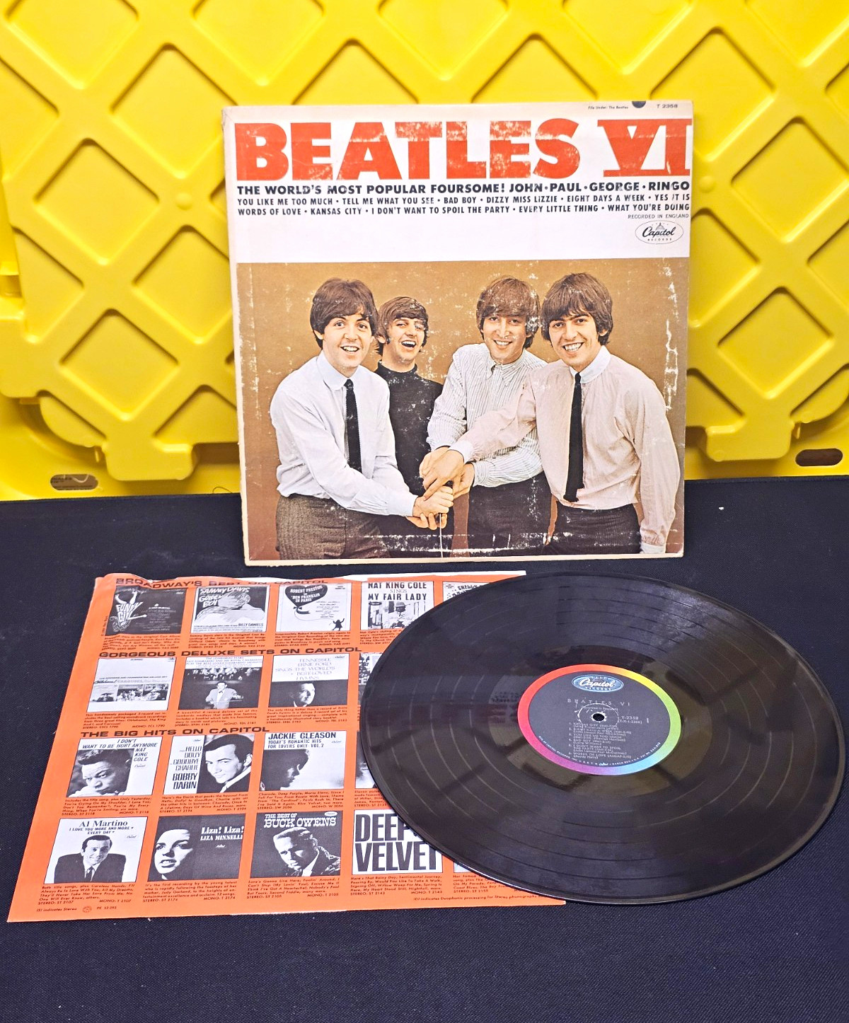 The Beatles VI Vinyl LP 1965 Capitol T-2358 Mono Rainbow Label VG