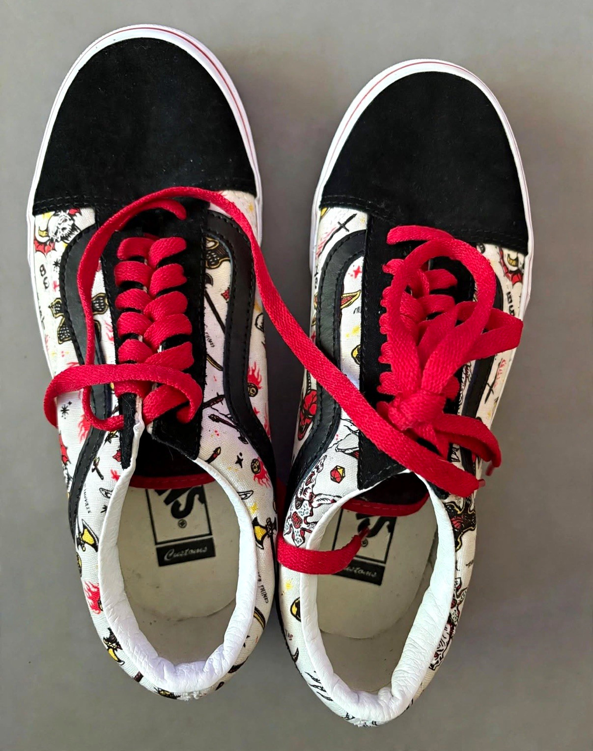 Vans x Stranger Things Old Skool Hellfire Club Sneakers Men Size 6.5, Women 8 Vans x Stranger Things Old Skool Hellfire Club Sneakers Men Size 6.5, Women 8