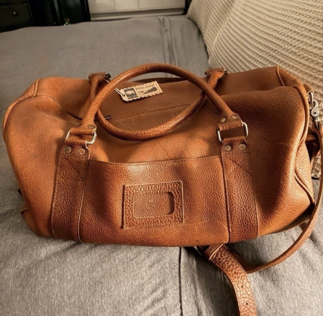 Rare Buffalo Jackson Ryder Reserve Brown Bison Leather Duffel Bag Rare Buffalo Jackson Ryder Reserve Brown Bison Leather Duffel Bag
