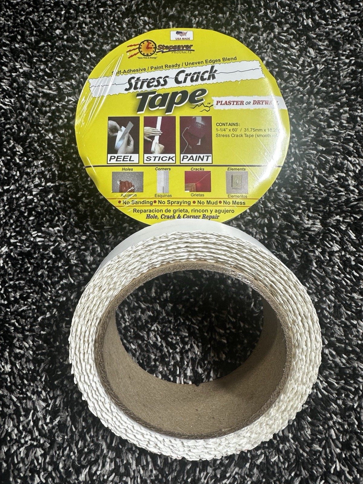 USA Made Stress Crack Tape Roll 60’x 1.25” Stepsaver Products