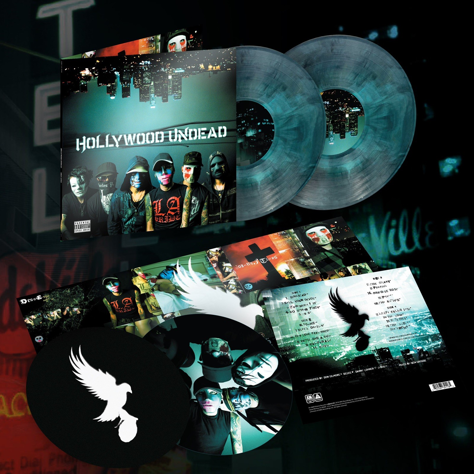 Hollywood Undead Swan Songs Deluxe 2LP Galaxy Vinyl IVC /3000 NEW SEALED Hollywood Undead Swan Songs Deluxe 2LP Galaxy Vinyl IVC /3000 NEW SEALED