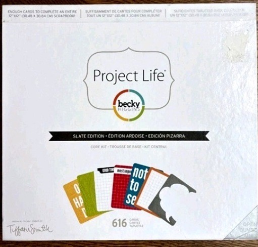 Project Life Scrapbook Kit by Becky Higgins Core Kit SLATE Edition 616 cards NIB